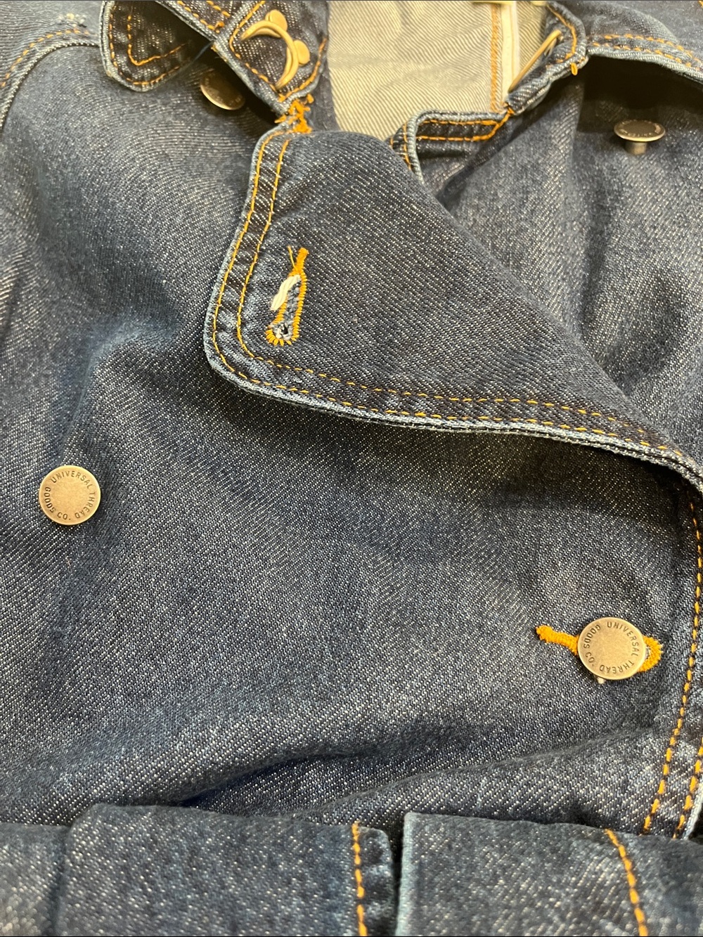 Universal Thread Dark Blue Denim Trench with Belt - Picture 5 of 6